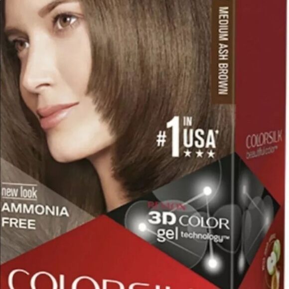 🔥2 Box Revlon ColorSilk Hair , 40 Medium Ash Brown - Picture 2 of 3